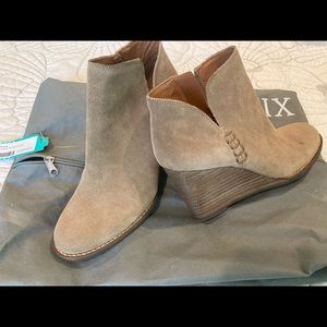 Lucky Brand Yimme Suede Wedge Bootie